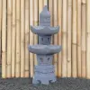 Product image 2 of the product “Japanese style Garden Lantern, made from Andesit Stone. Multipart. 75 cm Height, Roof is 25 cm width. ”